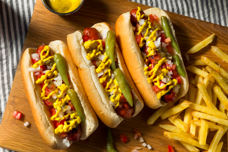 Combo de cachorro-quente Chicago-Style Hot Dog