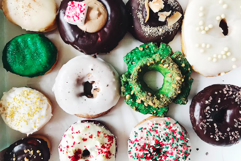 Sabores variados de donuts