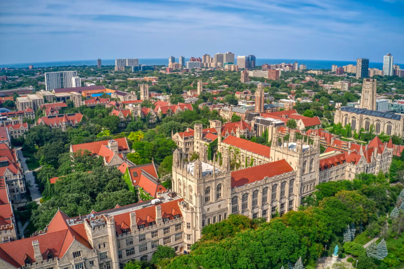 Vista do bairro Hyde Park em Chicago